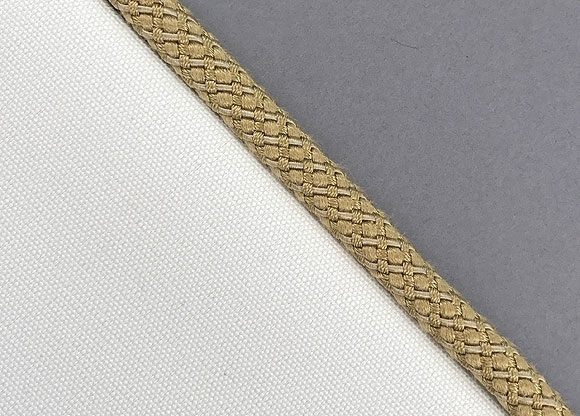 Fabric Tieback with Matisse Cord Flange Braided Cord 05 Soft Gold $20.50/m