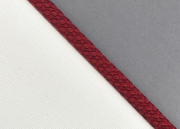 Fabric Tieback with Matisse Cord Flange Braided Cord 08 Brick Red $20.50/m