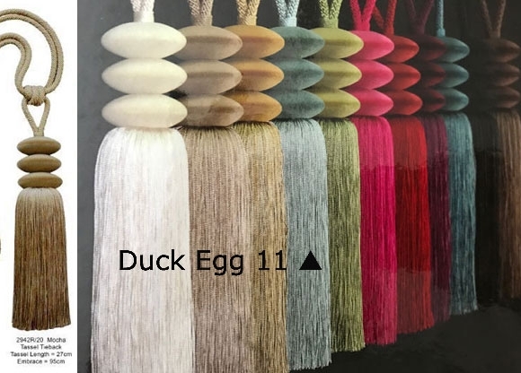 Matisse Flock Cord Tieback 11 Duck Egg $113.10ea